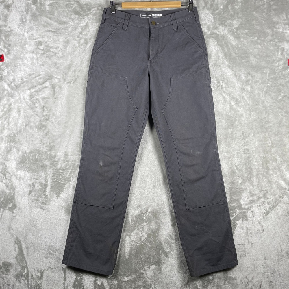 Carhartt Rugged Flex Duck Double Front Utility Work Pant Men 30x32 Grey